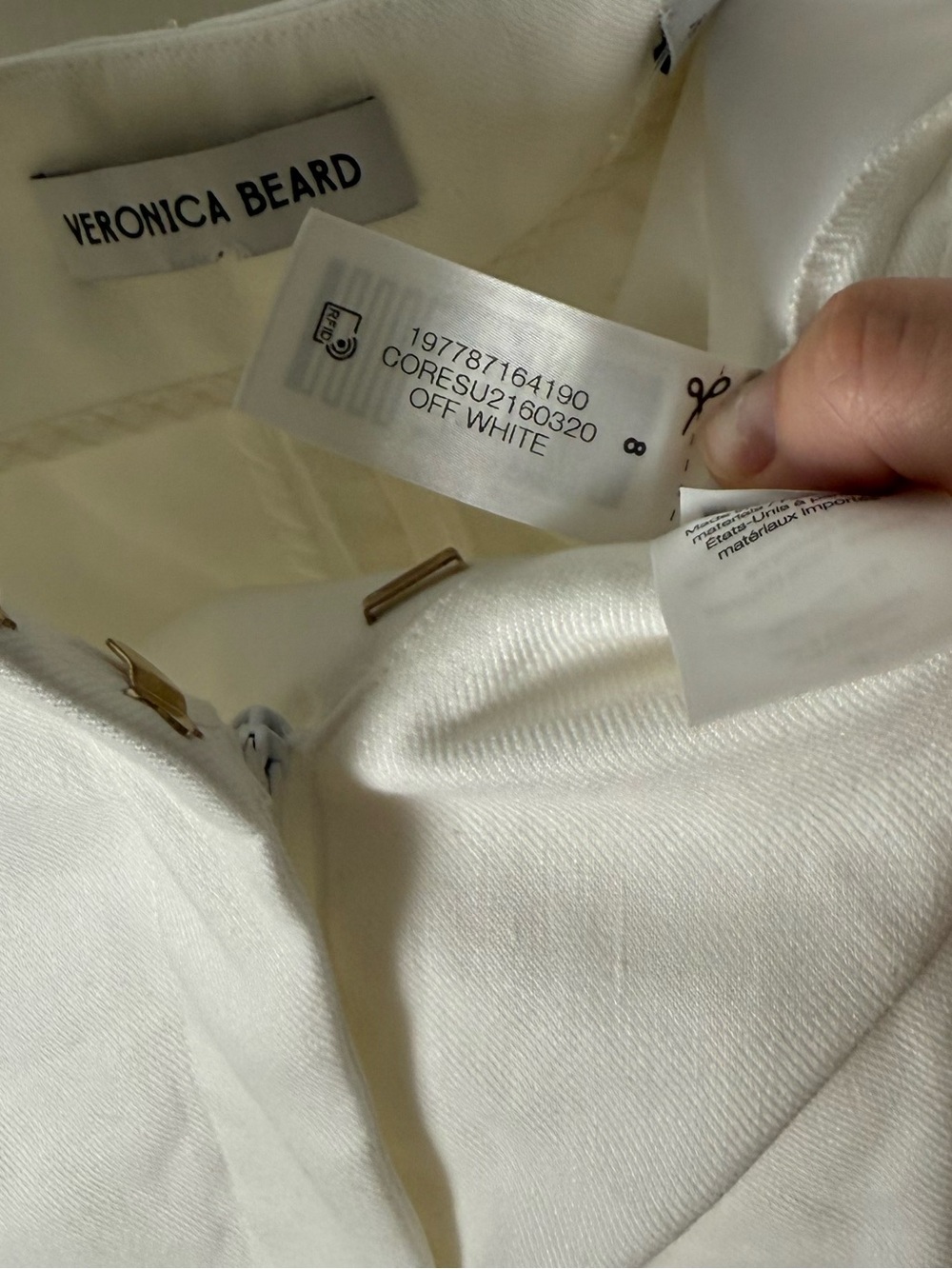 Veronica Beard Jude Wide-Leg Pants in White 8 - Picture 11 of 11